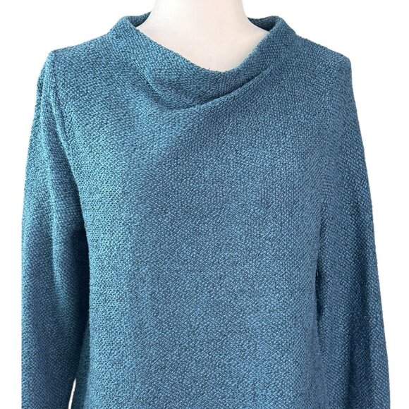 Anthropologie Postmark Inari Knit Sweater Pullover Blue Teal Women's Size M - Picture 3 of 8